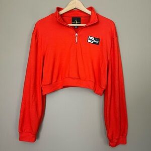 {Baby Phat} 1/4 Zip Cropped Pullover Lightweight - Womens Medium